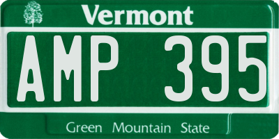 VT license plate AMP395