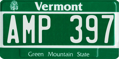 VT license plate AMP397