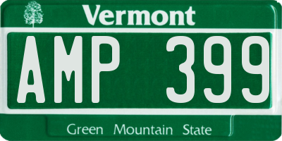 VT license plate AMP399