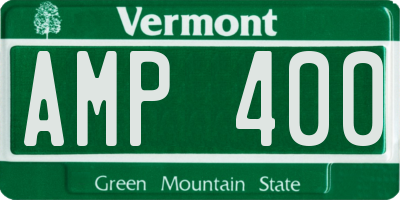 VT license plate AMP400