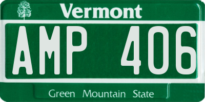 VT license plate AMP406