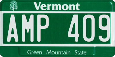 VT license plate AMP409