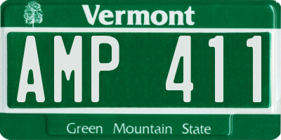 VT license plate AMP411