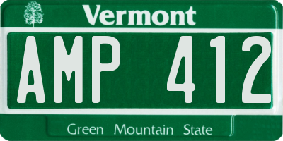 VT license plate AMP412