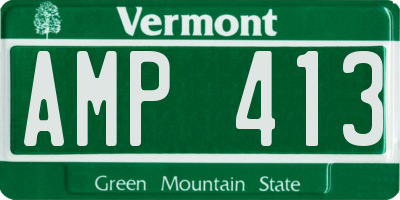 VT license plate AMP413