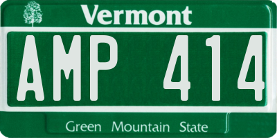 VT license plate AMP414