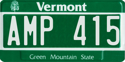VT license plate AMP415