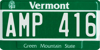 VT license plate AMP416