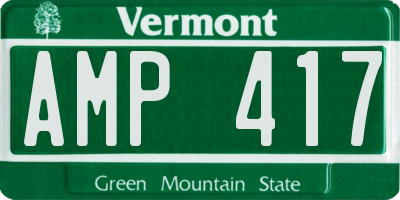 VT license plate AMP417