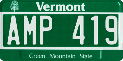 VT license plate AMP419