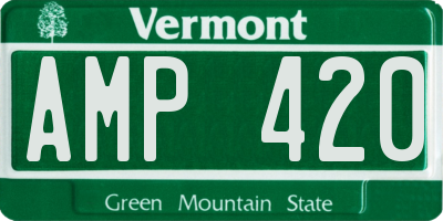 VT license plate AMP420