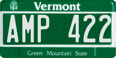 VT license plate AMP422