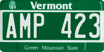 VT license plate AMP423