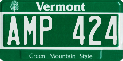 VT license plate AMP424