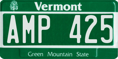 VT license plate AMP425