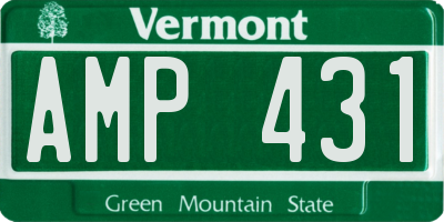 VT license plate AMP431