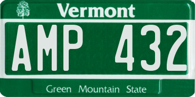 VT license plate AMP432