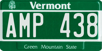 VT license plate AMP438