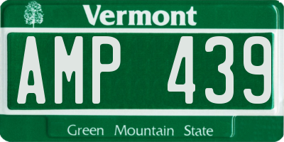 VT license plate AMP439