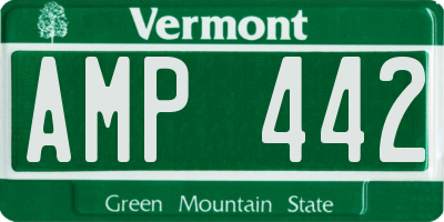 VT license plate AMP442