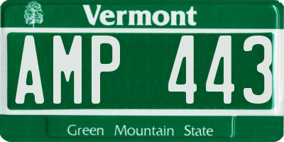 VT license plate AMP443
