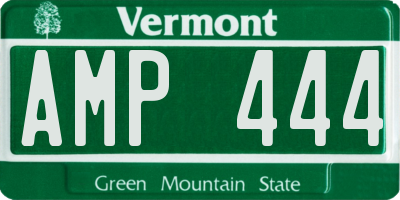 VT license plate AMP444