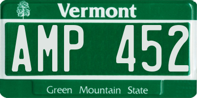 VT license plate AMP452