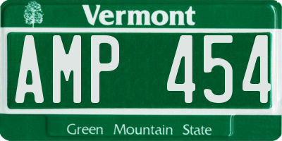 VT license plate AMP454