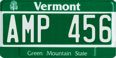 VT license plate AMP456