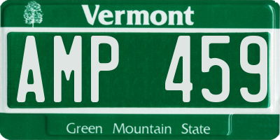 VT license plate AMP459