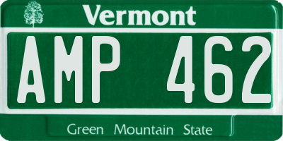 VT license plate AMP462