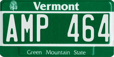 VT license plate AMP464