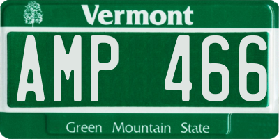 VT license plate AMP466