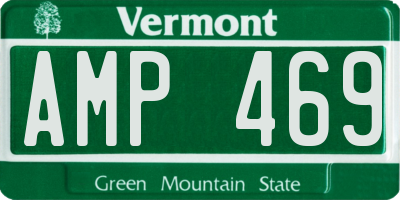 VT license plate AMP469