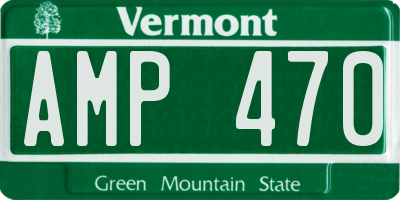 VT license plate AMP470
