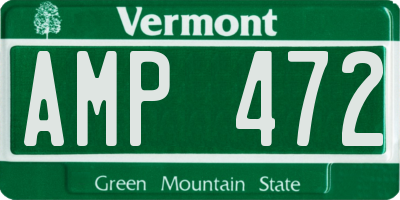 VT license plate AMP472