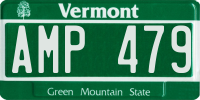 VT license plate AMP479