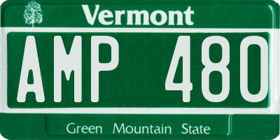 VT license plate AMP480