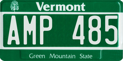 VT license plate AMP485
