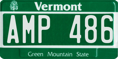 VT license plate AMP486
