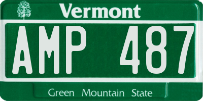 VT license plate AMP487