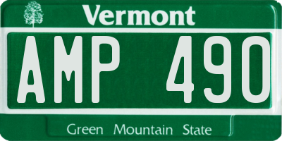 VT license plate AMP490