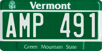 VT license plate AMP491
