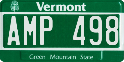 VT license plate AMP498