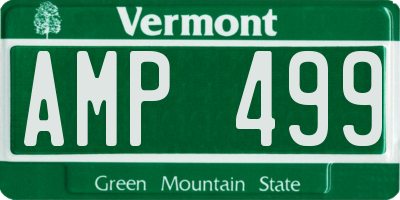 VT license plate AMP499
