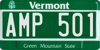 VT license plate AMP501