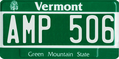 VT license plate AMP506