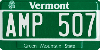 VT license plate AMP507