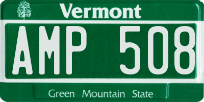 VT license plate AMP508