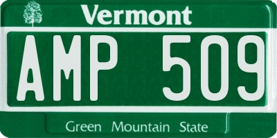 VT license plate AMP509